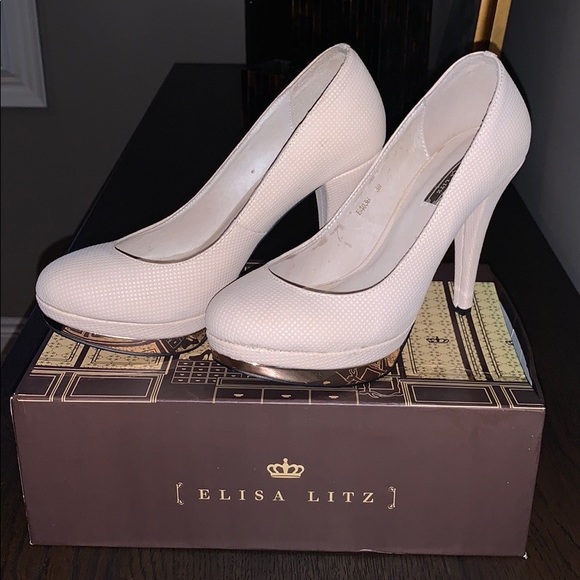 Elisa Litz Heels with Red Soles - Picture 1 of 5